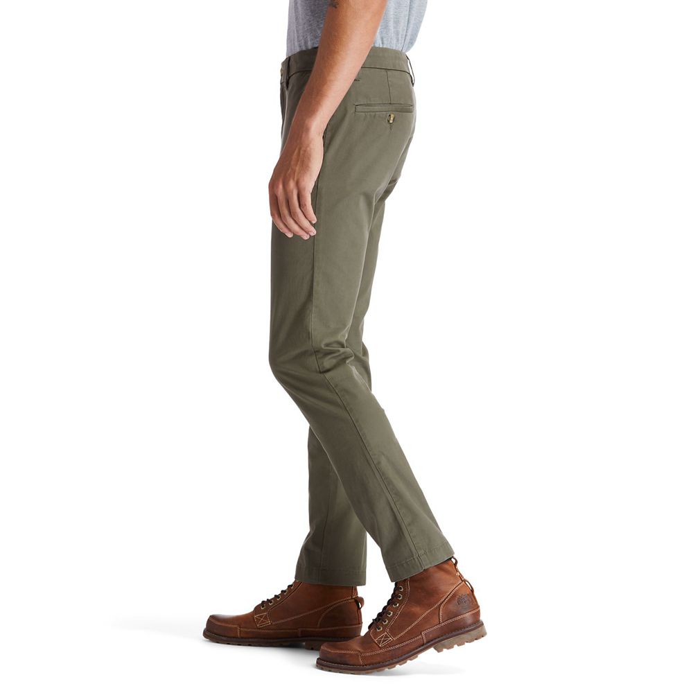 Timberland Mens Pants Sargent Lake Slim Stretch Chino - Olive - India PJ5429170